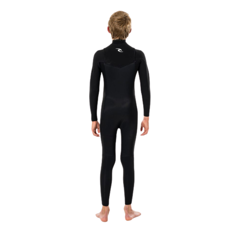Kids Dawn Patrol 3/2GB Chest Zip in Black-1